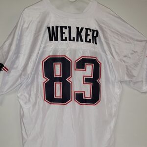 2XL Patriots Wes Welker NFL White and Gray Jersey
